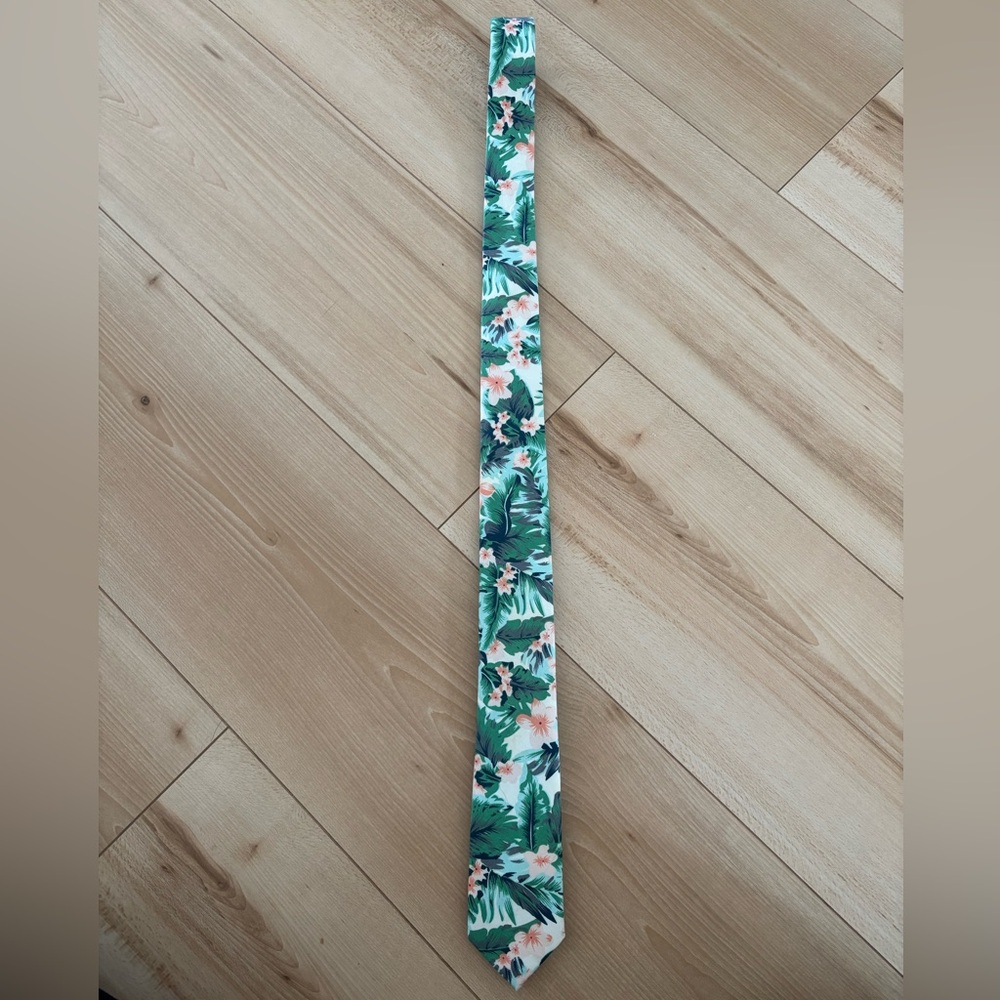 Dazi Floral Tropical Print Tie